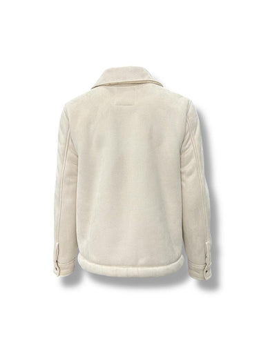 Bej Süet Kürklü Mont