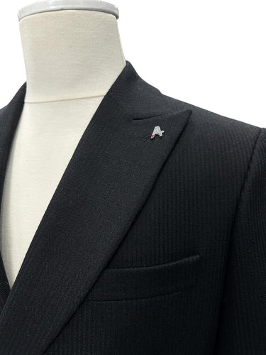 Siyah Slim Fit Kruvaze Ceket