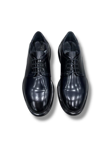 Lacivert Açma Bağcıklı Deri Ayakkabı