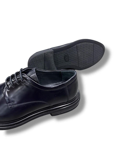 Lacivert Açma Bağcıklı Deri Ayakkabı