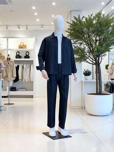 Lacivert Regular Fit Mevsimlik Cepli Mont-Gömlek