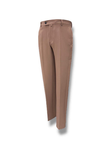 Timeless Light Brown Slim Fit Side Pocket Classic Cut Lycra Trousers