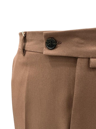 Açık Kahverengi Standart Fit Yan Cep Klasik Pantolon