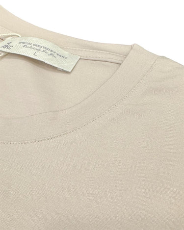 Bej Standart Fit Basic T-shirt