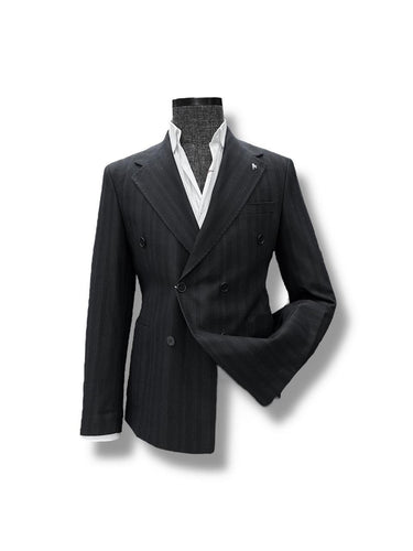 Siyah Kruvaze Takım Elbise