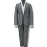 Gri Standart Fit Çizgili Takım Elbise