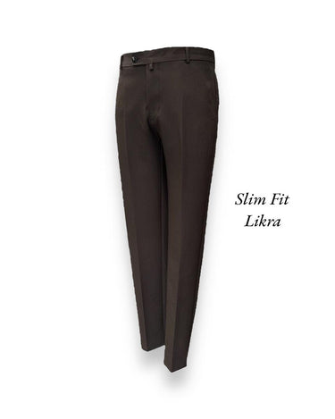 Timeless Brown Slim Fit Side Pocket Classic Cut Lycra Trousers