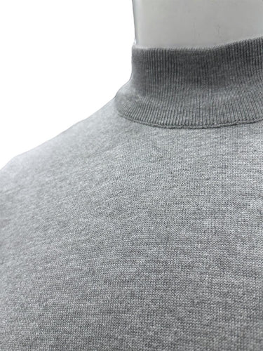 Gri Standart Fit Yarım Balıkçı Pamuklu Triko Kazak